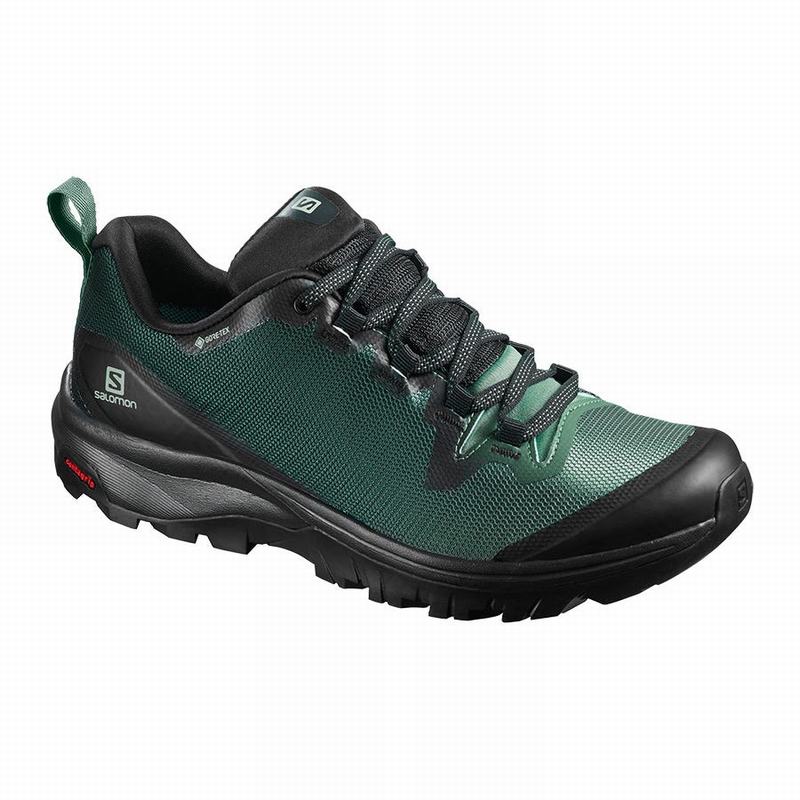 Zapatillas Trekking Salomon Mujer Negras / Verde - Salomon Argentina VAYA GORE-TEX ,149735-WLV